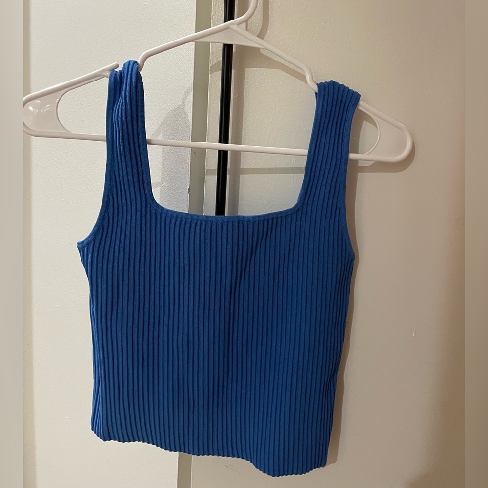 Madewell - Blue Ribbed Tank Top - Small